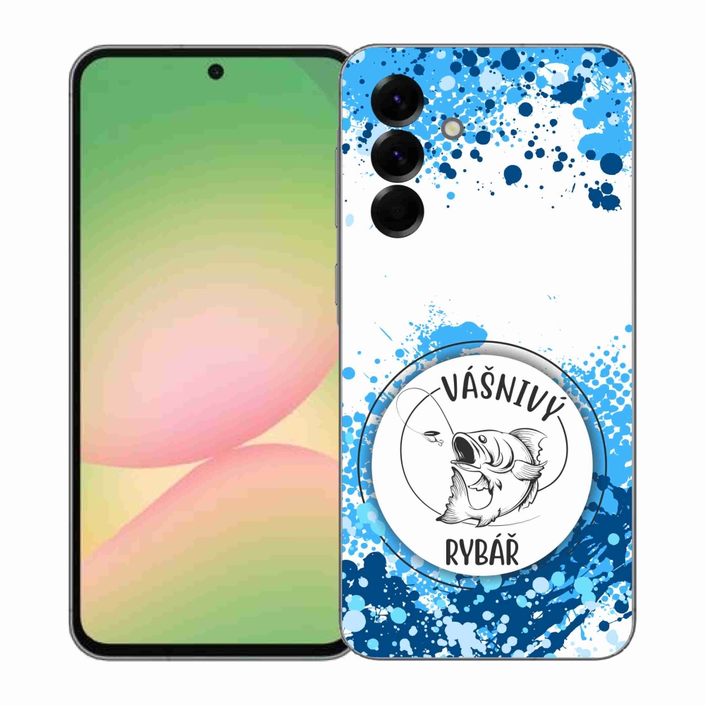 Gél borító mmCase Samsung Galaxy A57 5G - szenvedélyes halász fehér háttérrel