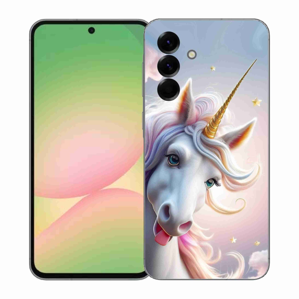 Zselés borítás mmCase Samsung Galaxy A57 5G - vidám egyszarvúhoz