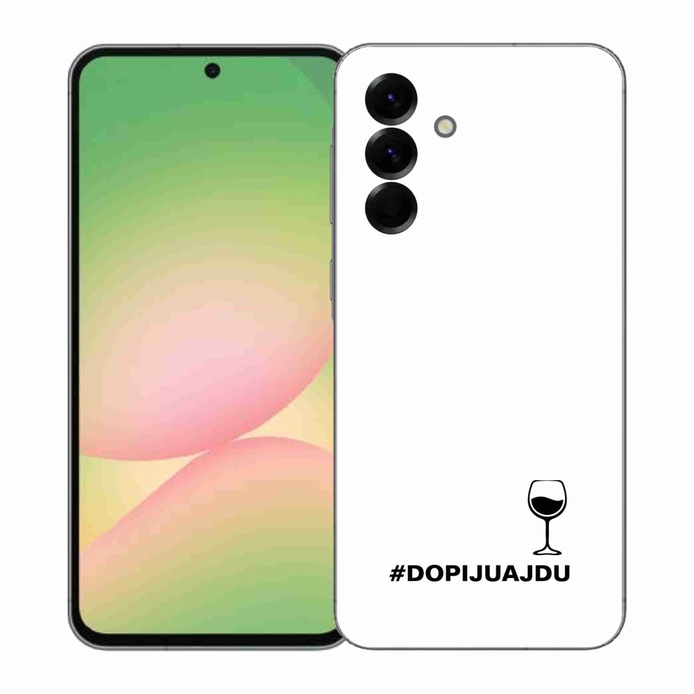 Gél borítás mmCase Samsung Galaxy A57 5G - bor motívum fehér háttérrel