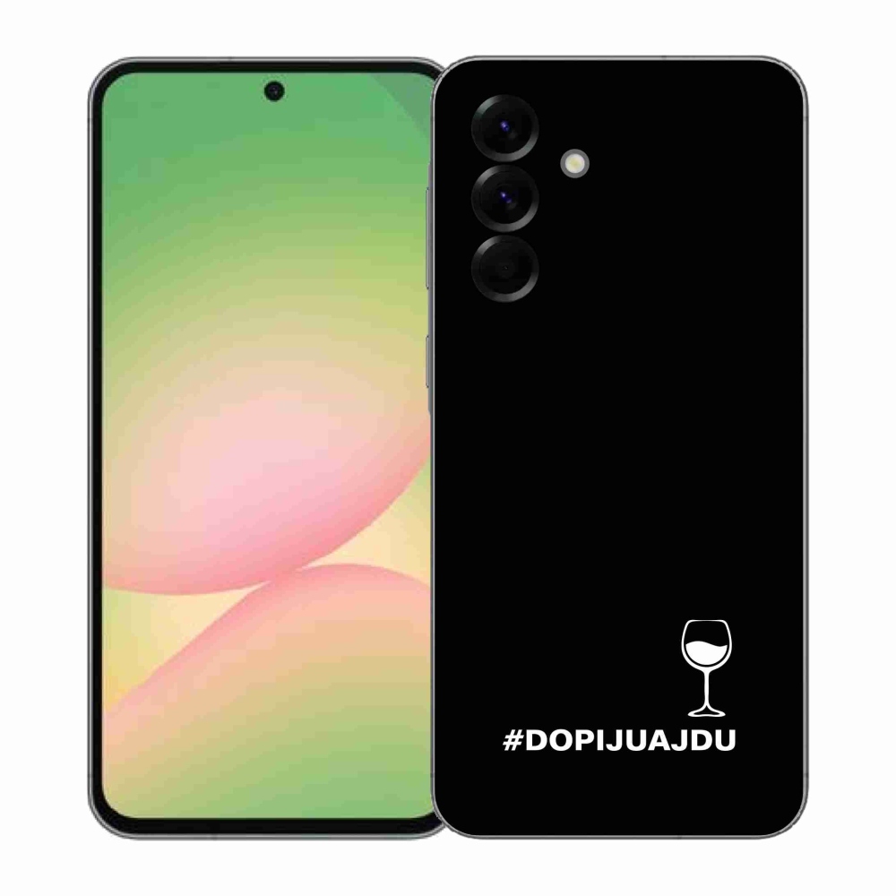 Gél borítás mmCase Samsung Galaxy A57 5G - bor motívum fekete háttérrel