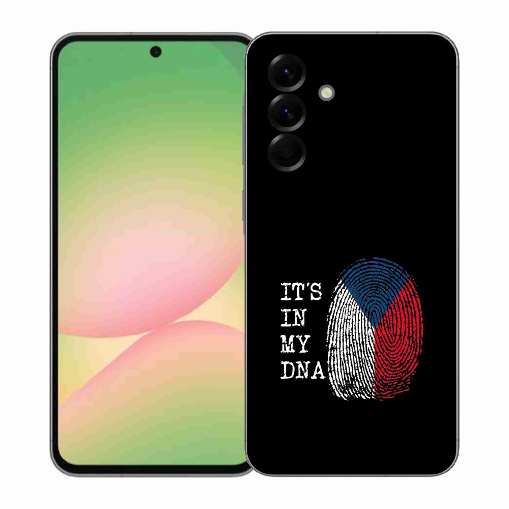 Zselés borítás mmCase Samsung Galaxy A57 5G - zászlós ujjlenyomat fekete háttérrel