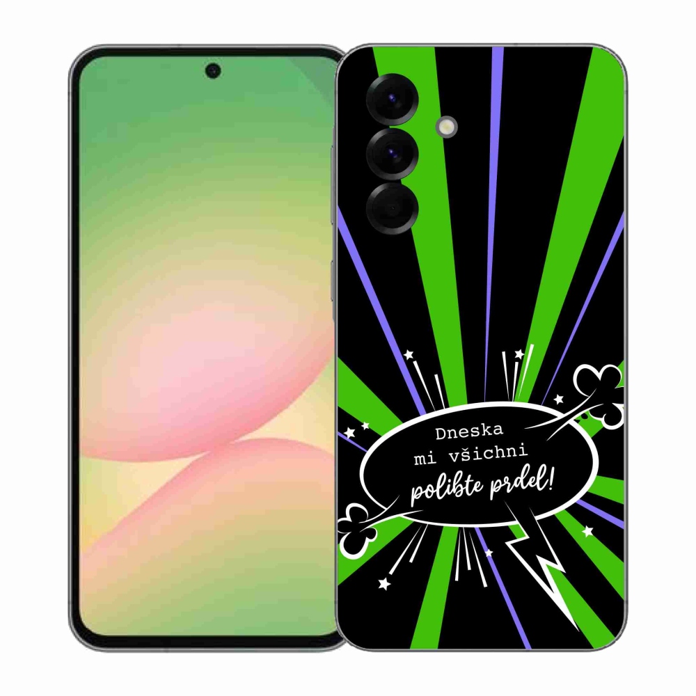 Gél borító mmCase Samsung Galaxy A57 5G - vicces szöveg 15 fekete háttérrel