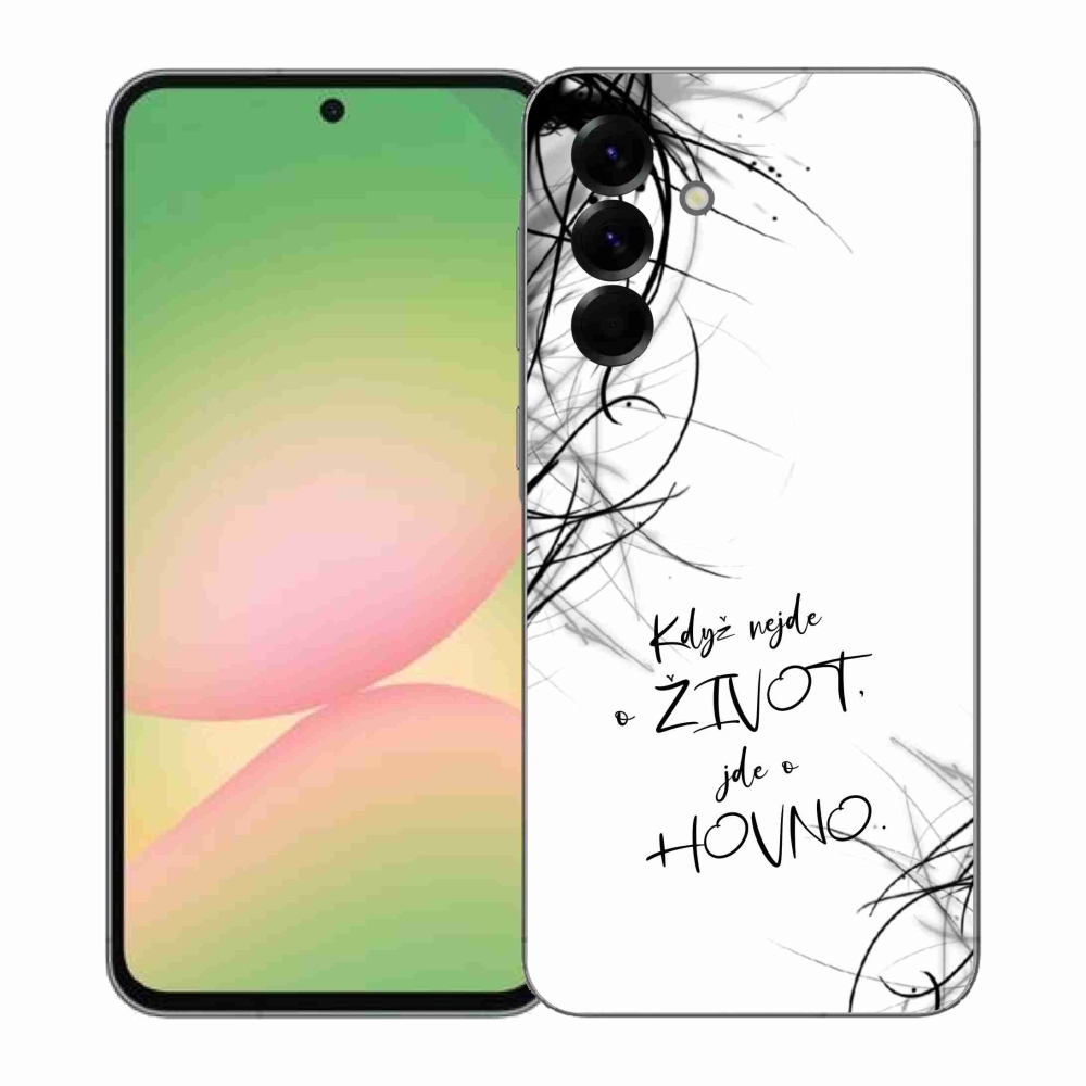 Gél borító mmCase Samsung Galaxy A57 5G - vicces szöveg 16 fehér háttér