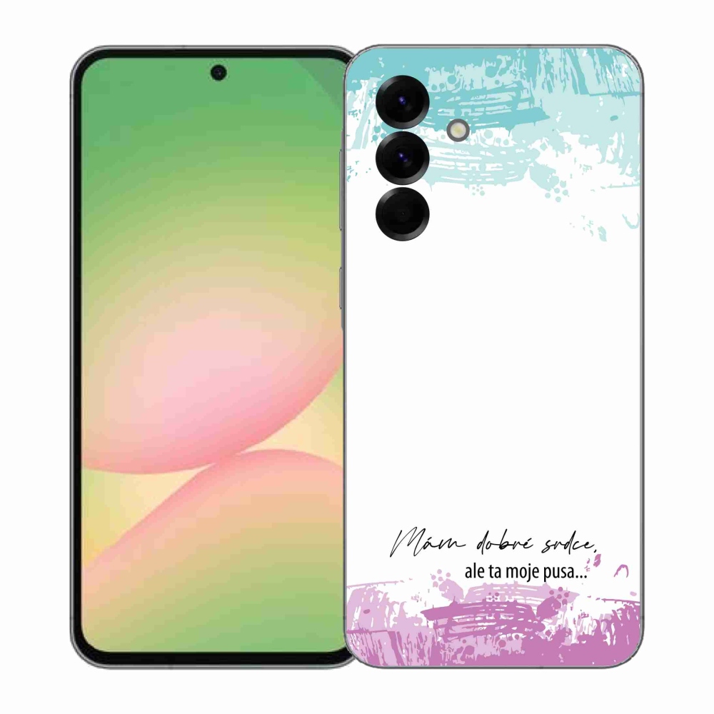 Gél borító mmCase Samsung Galaxy A57 5G - vicces szöveg 3 fehér háttérrel