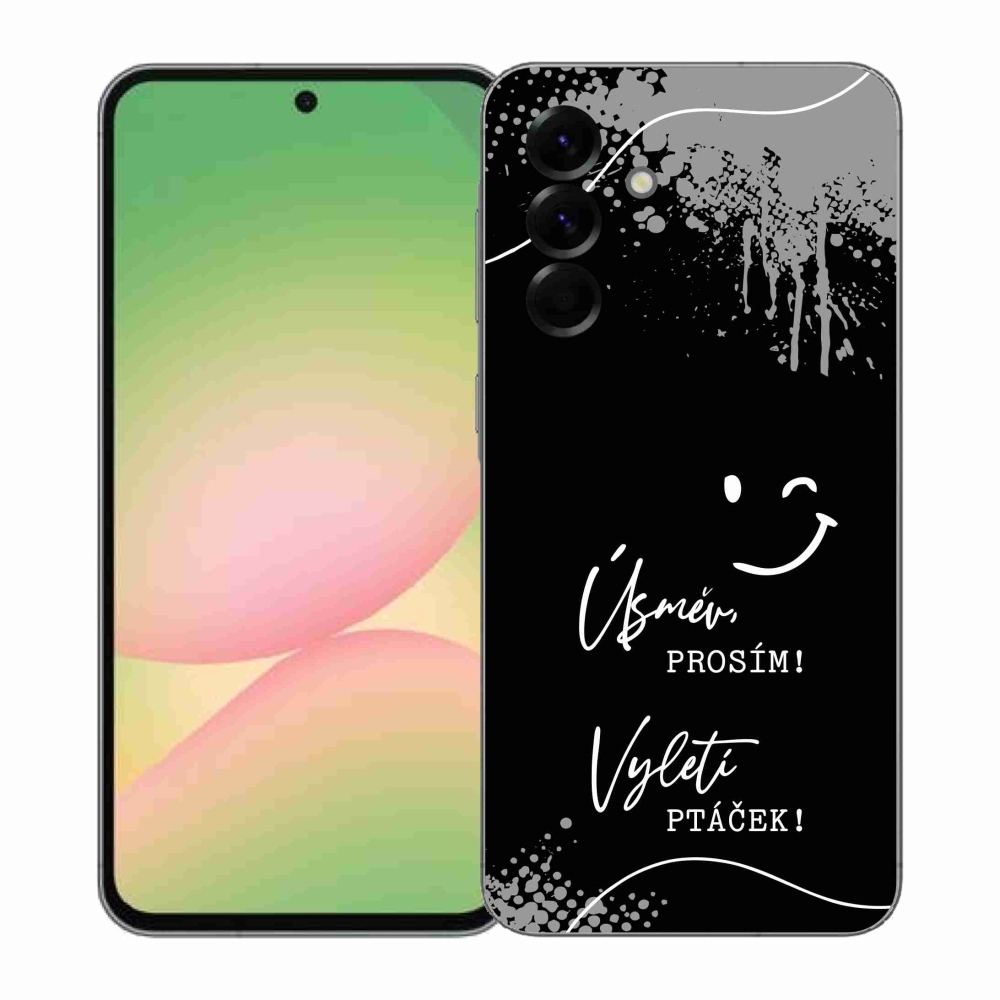 Gél borító mmCase Samsung Galaxy A57 5G - vicces szöveg 4 fekete háttérrel