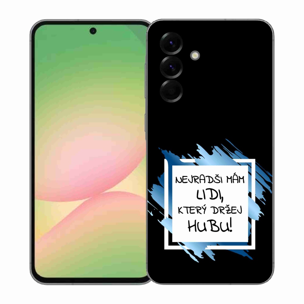 Gél borító mmCase Samsung Galaxy A57 5G - vicces szöveg 7 fehér és fekete háttérrel