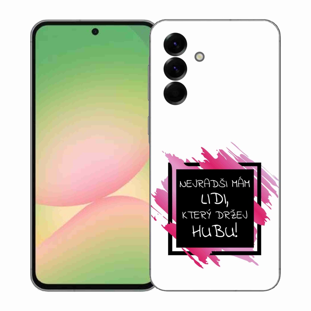 Gél borító mmCase Samsung Galaxy A57 5G - vicces szöveg 7 fekete-fehér háttérrel