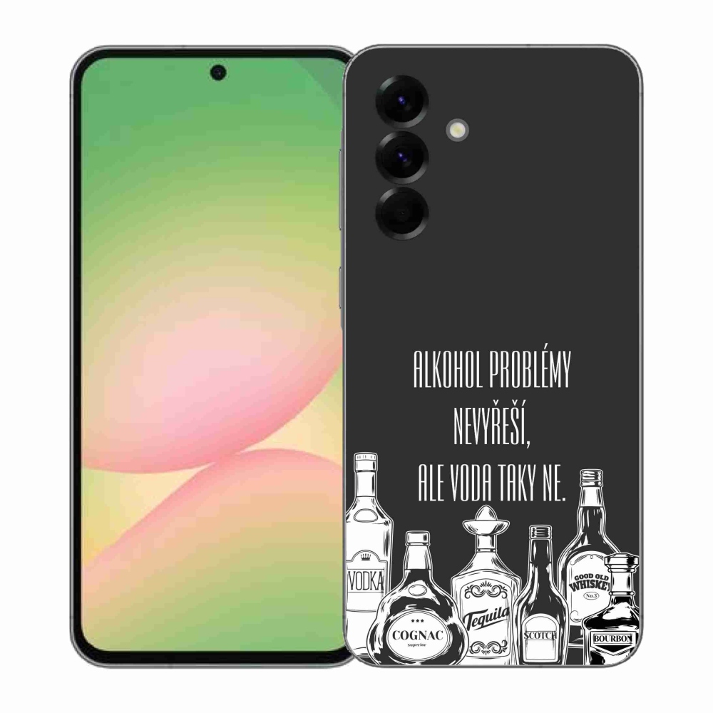 Gél borító mmCase Samsung Galaxy A57 5G - vicces szöveg fekete háttérrel