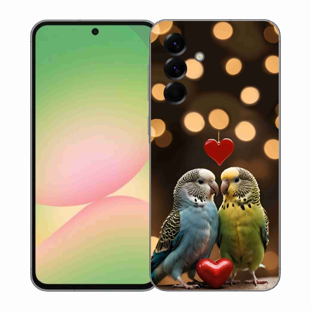 Gél borítás mmCase Samsung Galaxy A57 5G - szerelmes papagájok