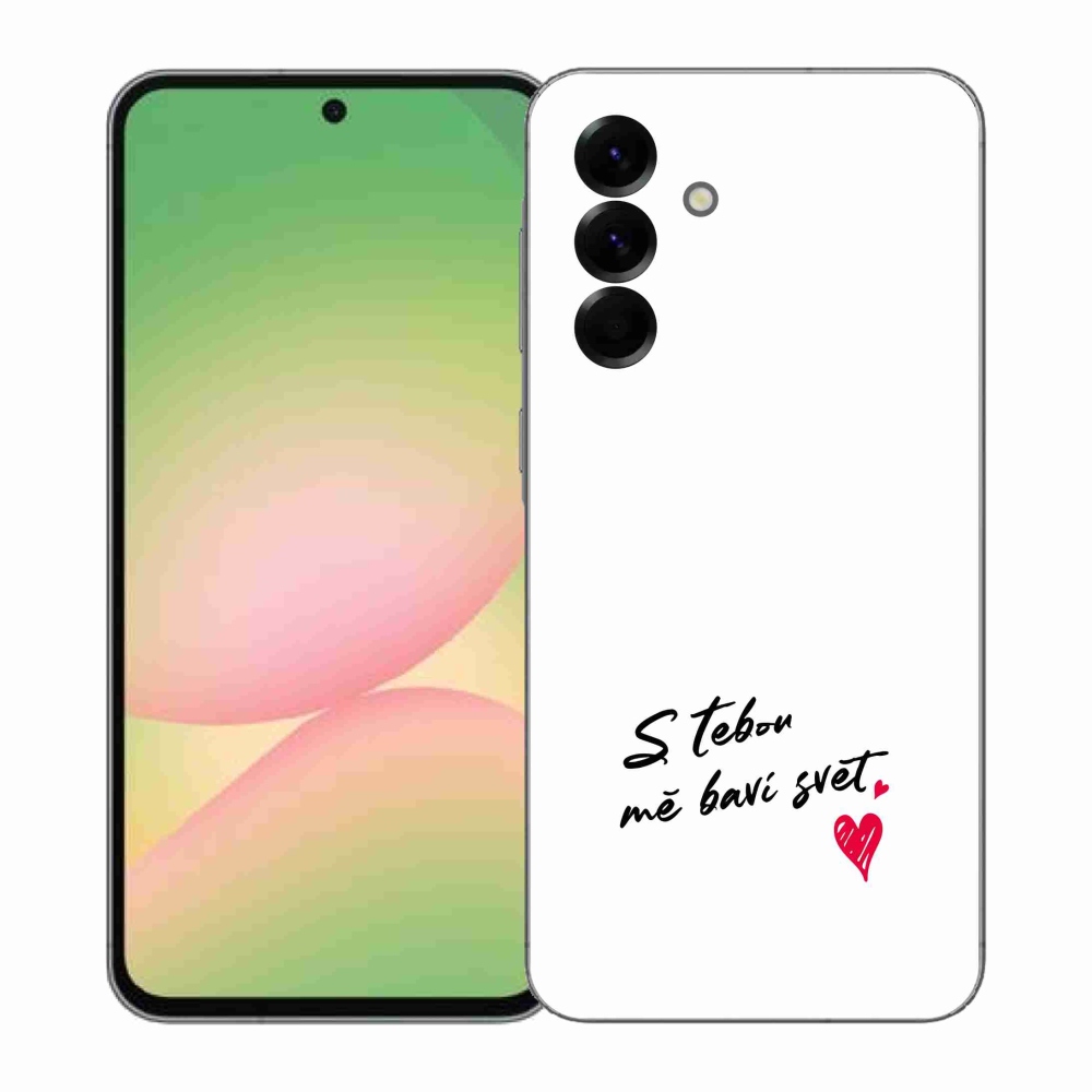 Gél borító mmCase Samsung Galaxy A57 5G - szerelmes szöveg 1 fehér háttér