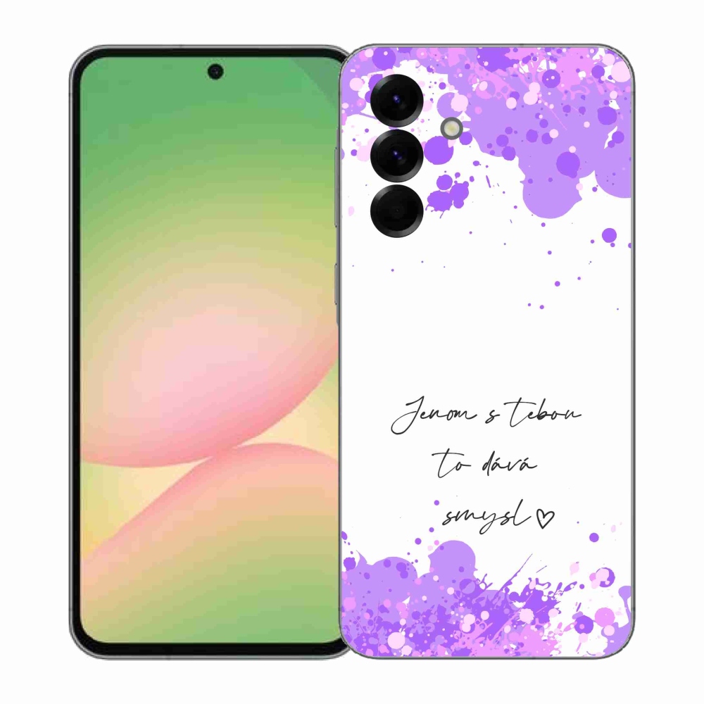 Gél borító mmCase Samsung Galaxy A57 5G - szerelem szöveg fehér háttérrel