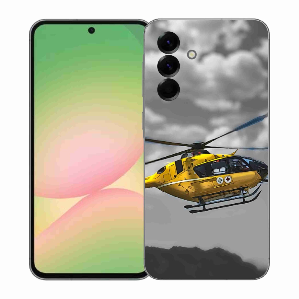 Zselés borítás mmCase Samsung Galaxy A57 5G - sárga helikopterhez