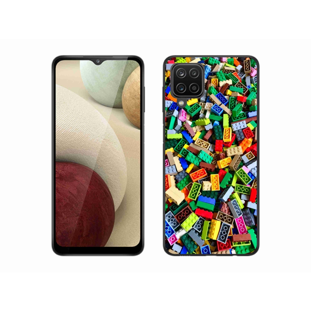 Zselés borítás mmCase Samsung Galaxy M12 készülékhez - színes építőkockák