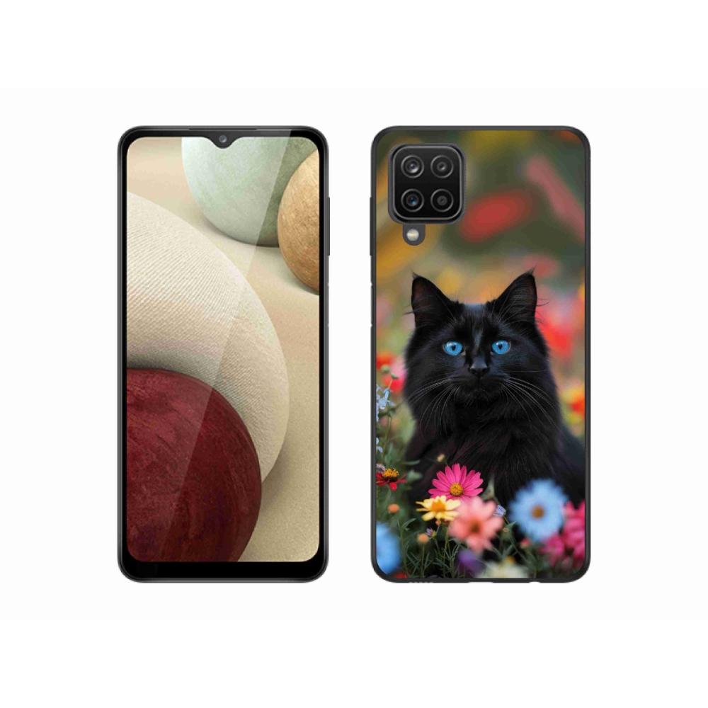 Gél védőhuzat mmCase Samsung Galaxy M12 - fekete cica 4