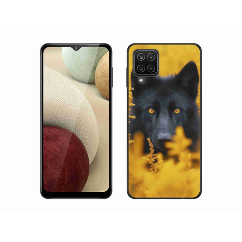Gél védőhuzat mmCase Samsung Galaxy M12 - fekete farkas 2