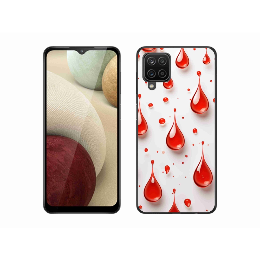 Zselés borítás mmCase Samsung Galaxy M12 - piros cseppek