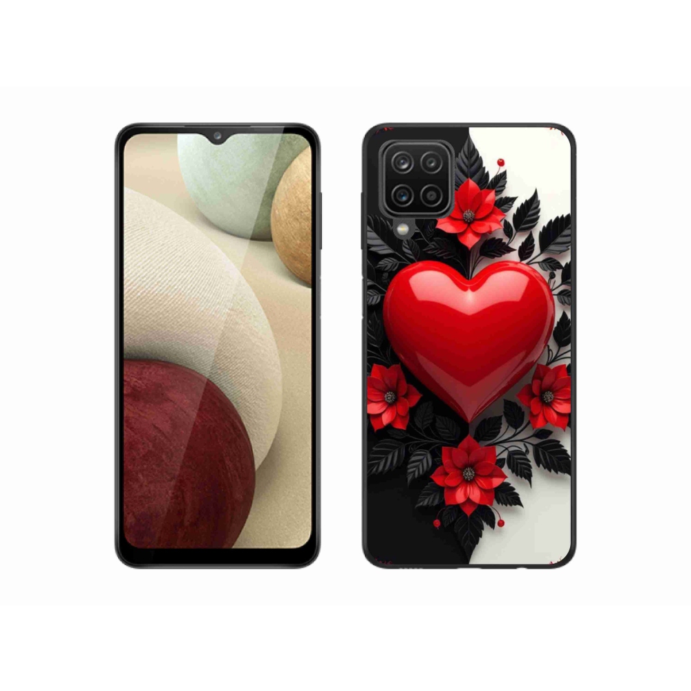 Gél védőhuzat mmCase Samsung Galaxy M12 készülékhez - piros szív