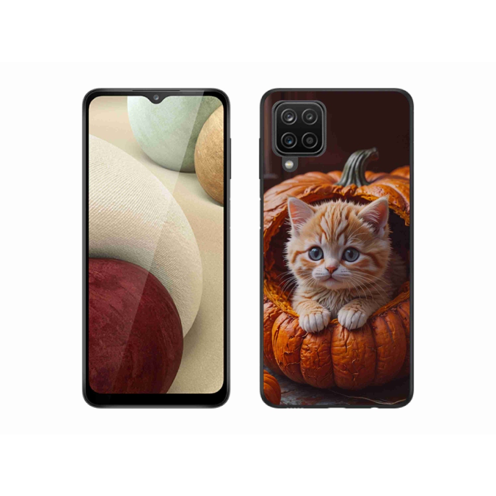 Gél borítás mmCase Samsung Galaxy M12 készülékhez - cica és tök 2