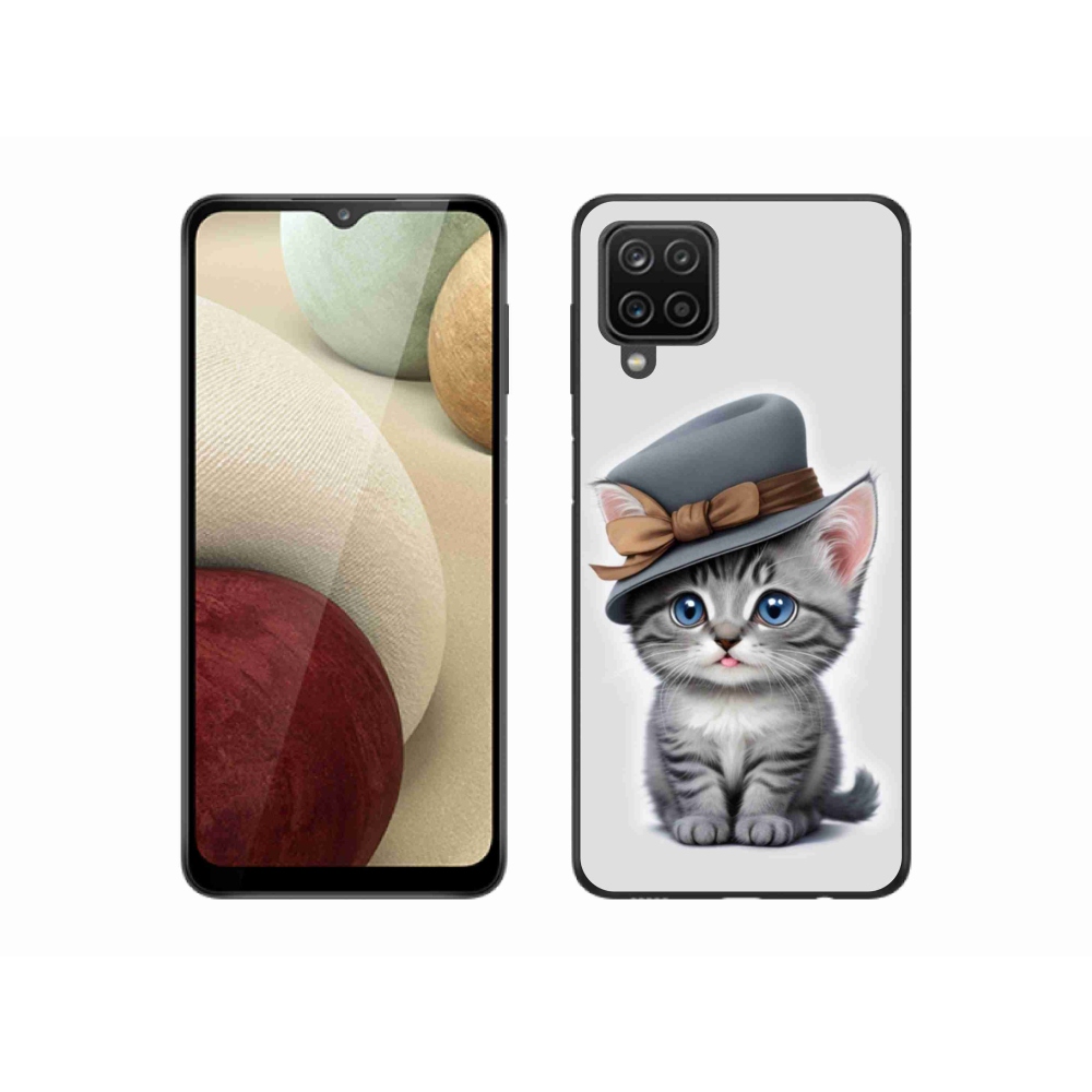 Gél borítás mmCase Samsung Galaxy M12 készülékhez - cica sapkával
