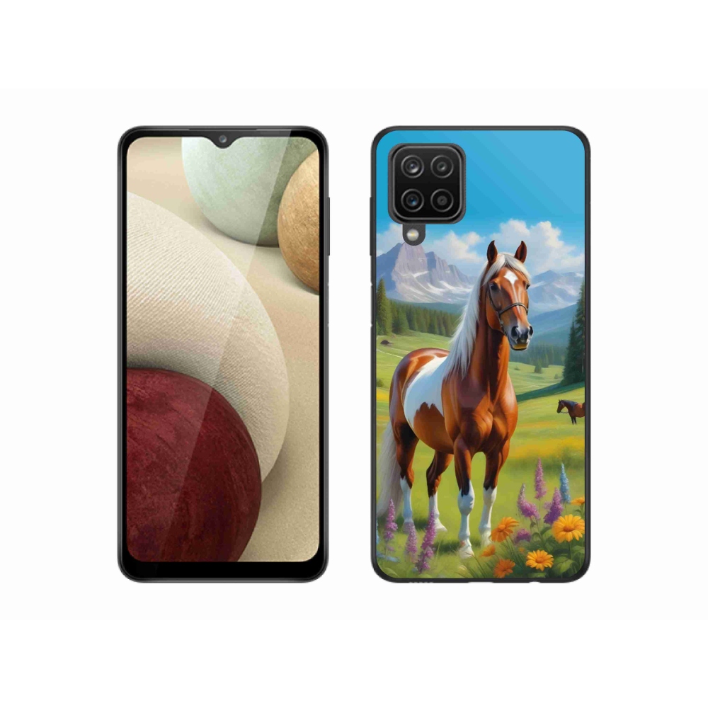 Zselés borítás mmCase Samsung Galaxy M12 készülékhez - ló a réten