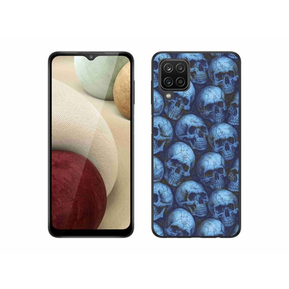Zselés borítás mmCase Samsung Galaxy M12 készülékhez - koponyák