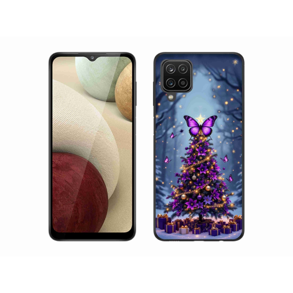 Gél borítás mmCase Samsung Galaxy M12 - pillangó karácsonyfa