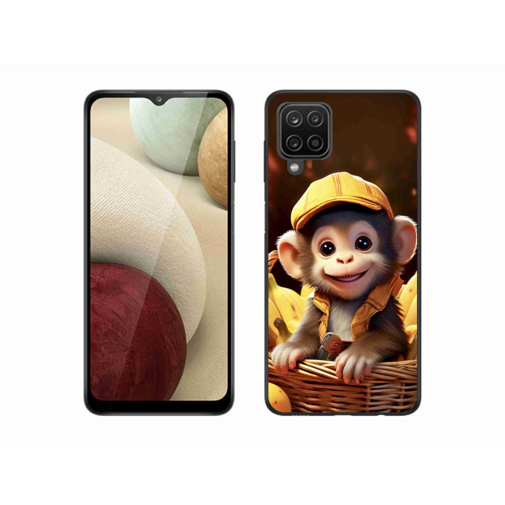 Zselés borítás mmCase Samsung Galaxy M12 - majom a kosárban
