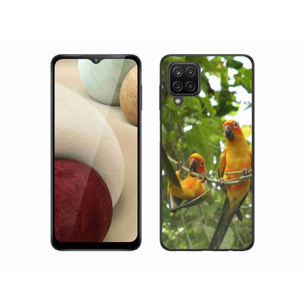 Gél borítás mmCase Samsung Galaxy M12 készülékhez - papagájok aratingy