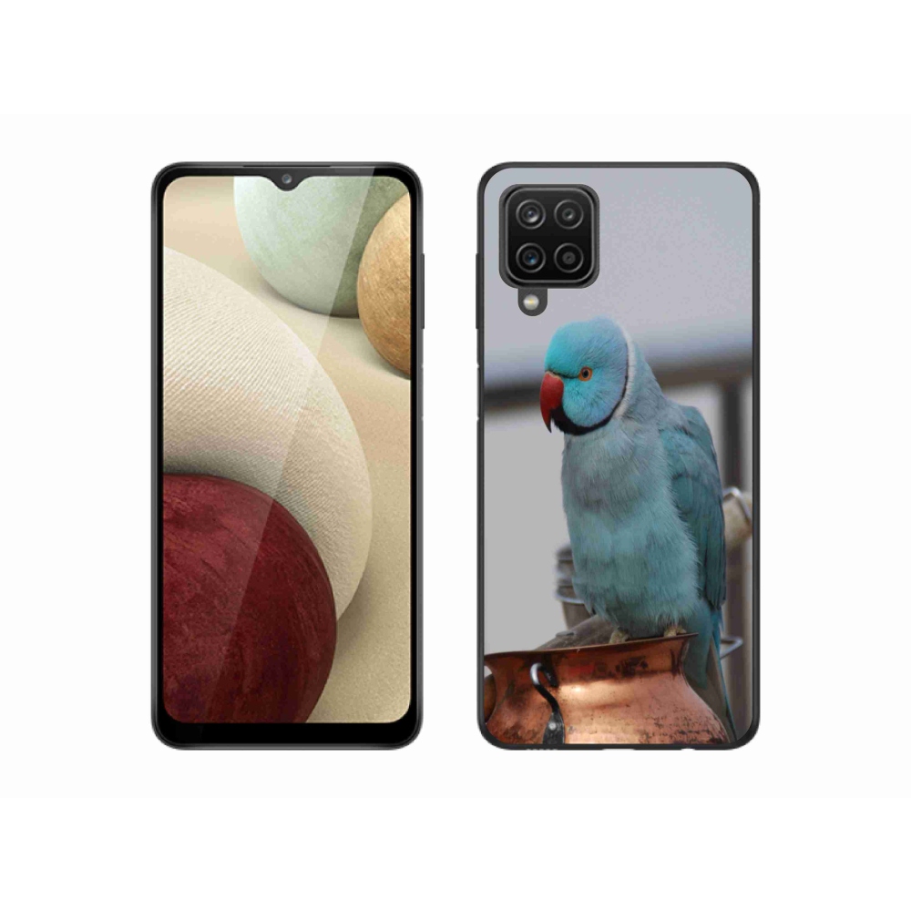 Zselés borítás mmCase Samsung Galaxy M12 készülékhez - papagáj alexander kék