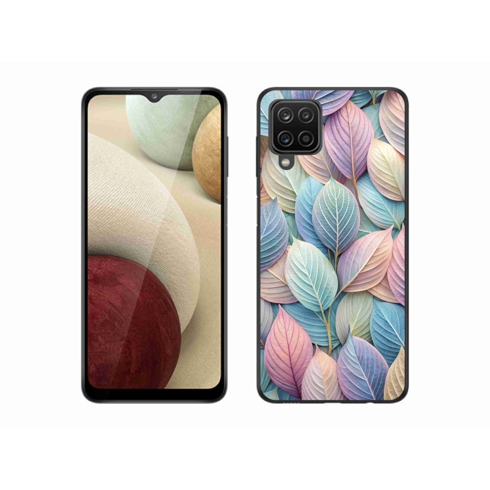 Zselés borító mmCase Samsung Galaxy M12 készülékhez - pasztell levelek