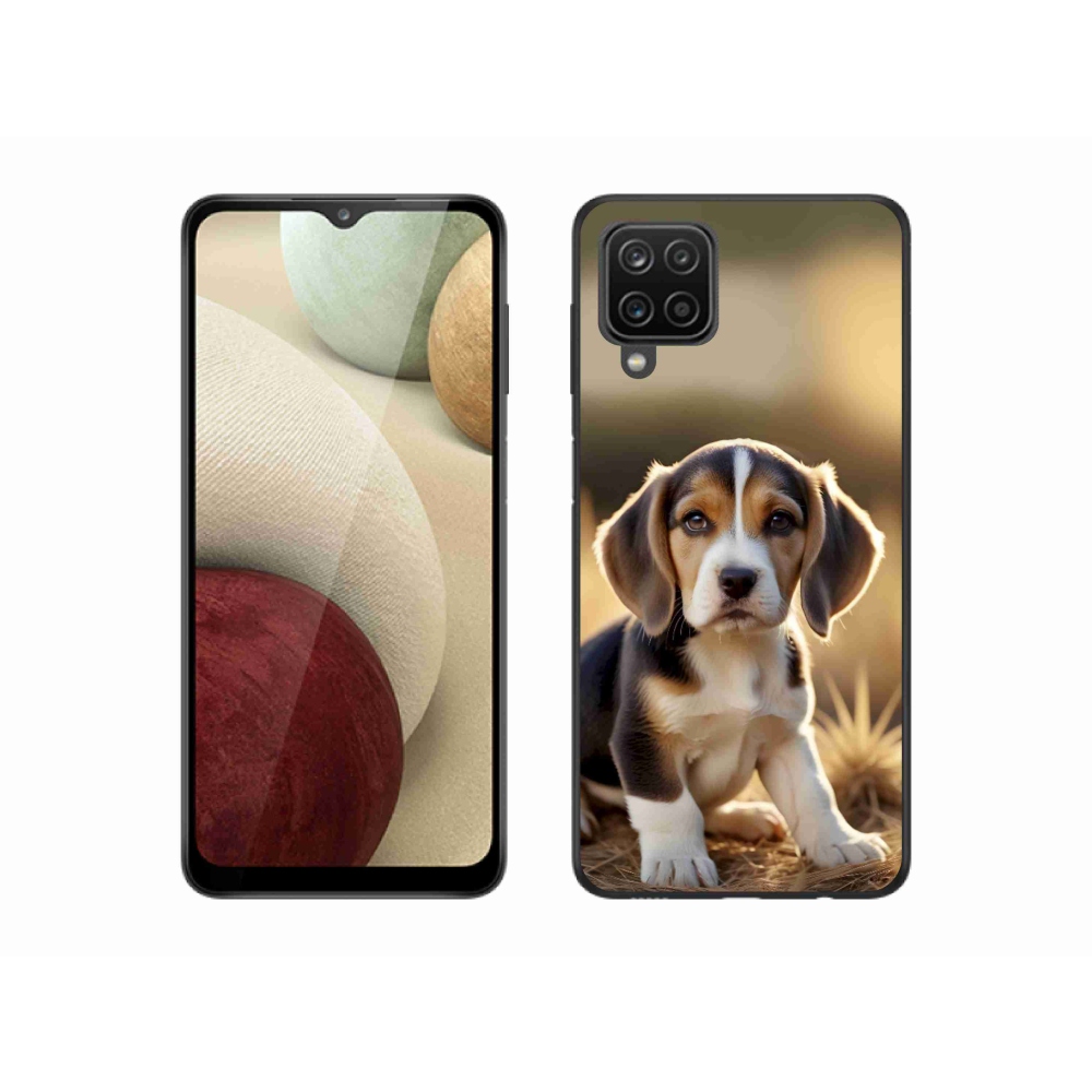 Gél borítás mmCase Samsung Galaxy M12 készülékhez - aranyos beagle