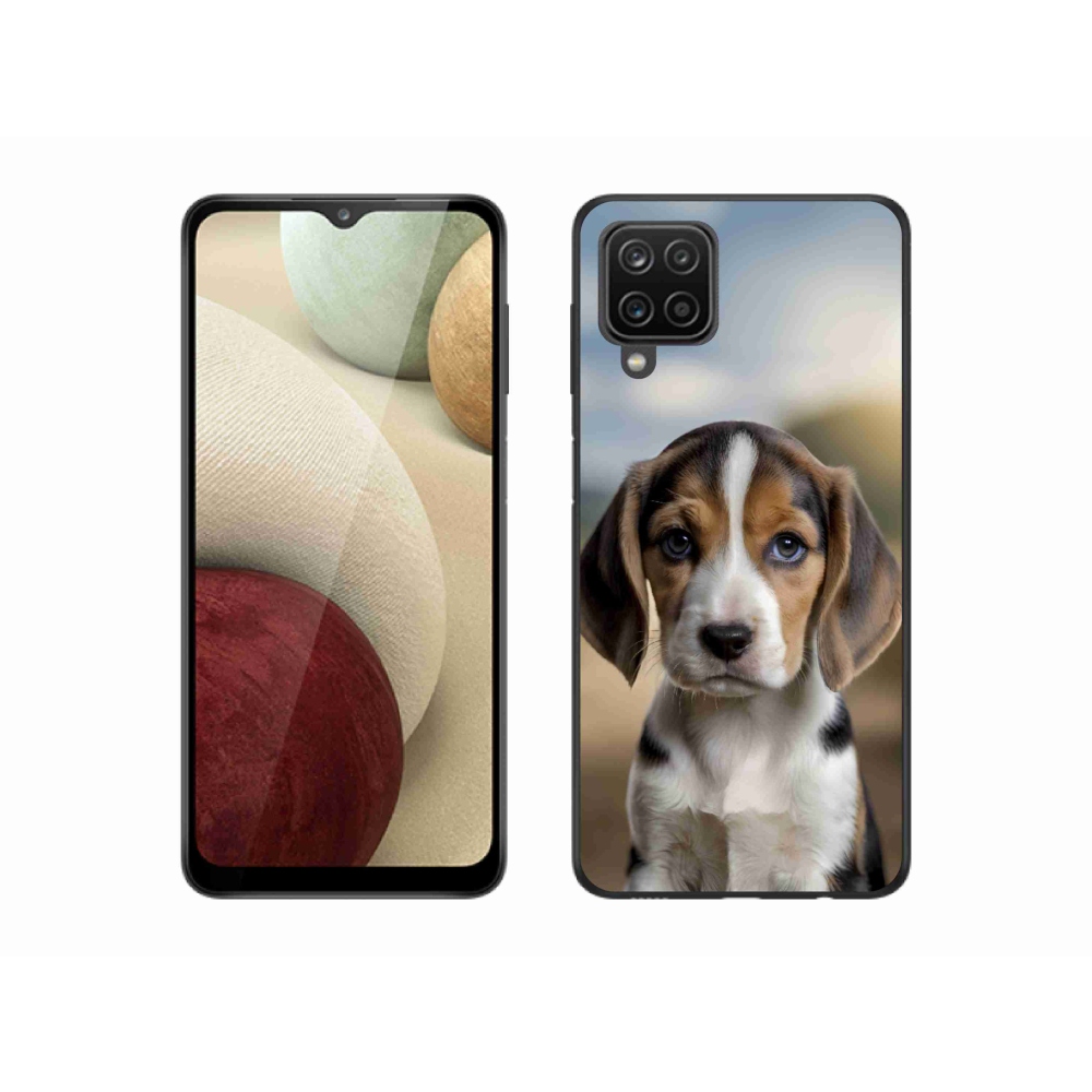 Gél borítás mmCase Samsung Galaxy M12 készülékhez - aranyos beagle