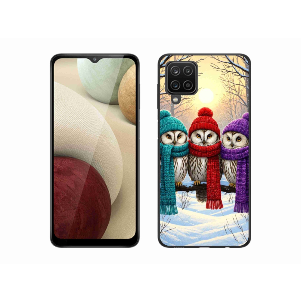Gél borítás mmCase Samsung Galaxy M12 készülékhez - bagoly barátok