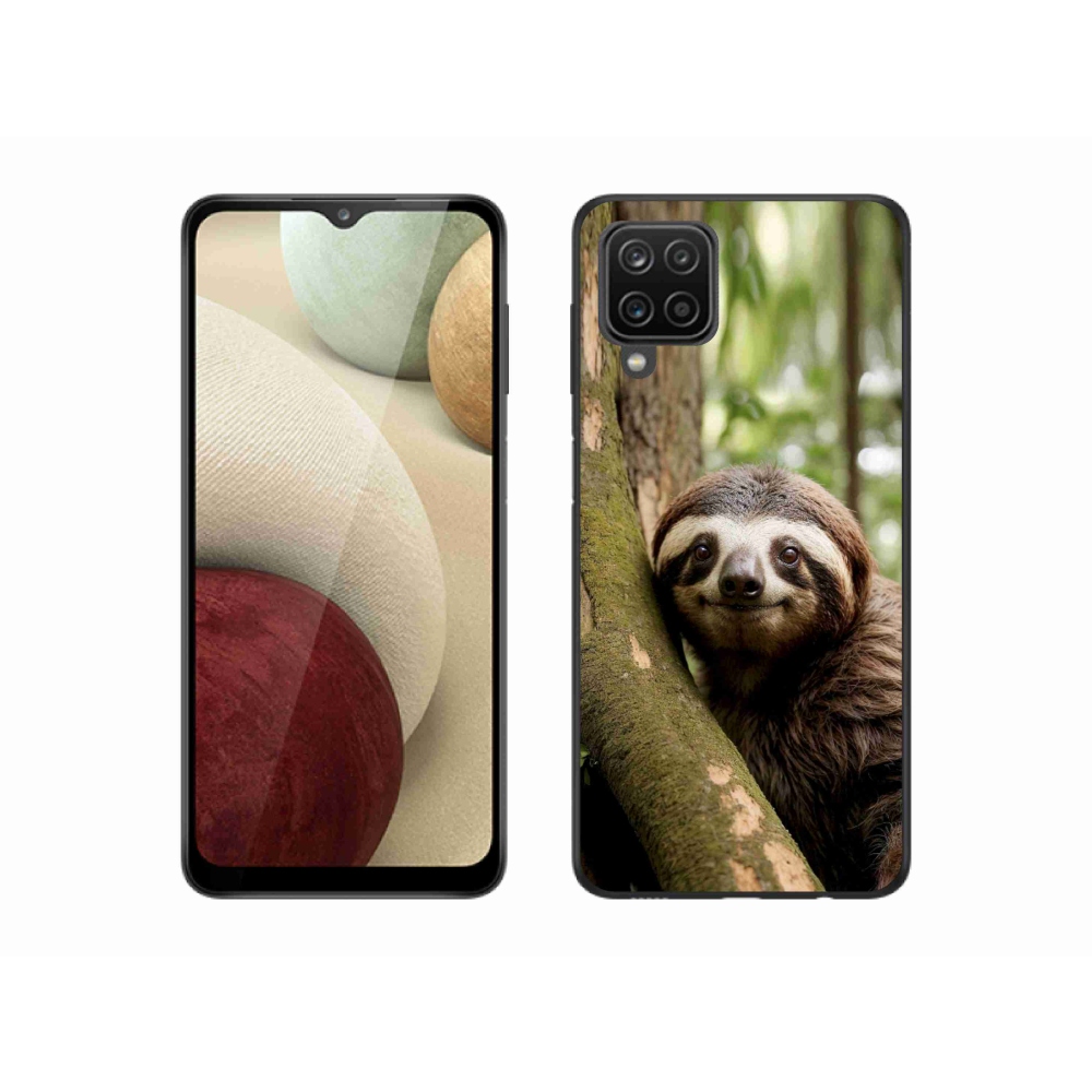 Gél borítás mmCase Samsung Galaxy M12 készülékhez - mosolygó lajhár