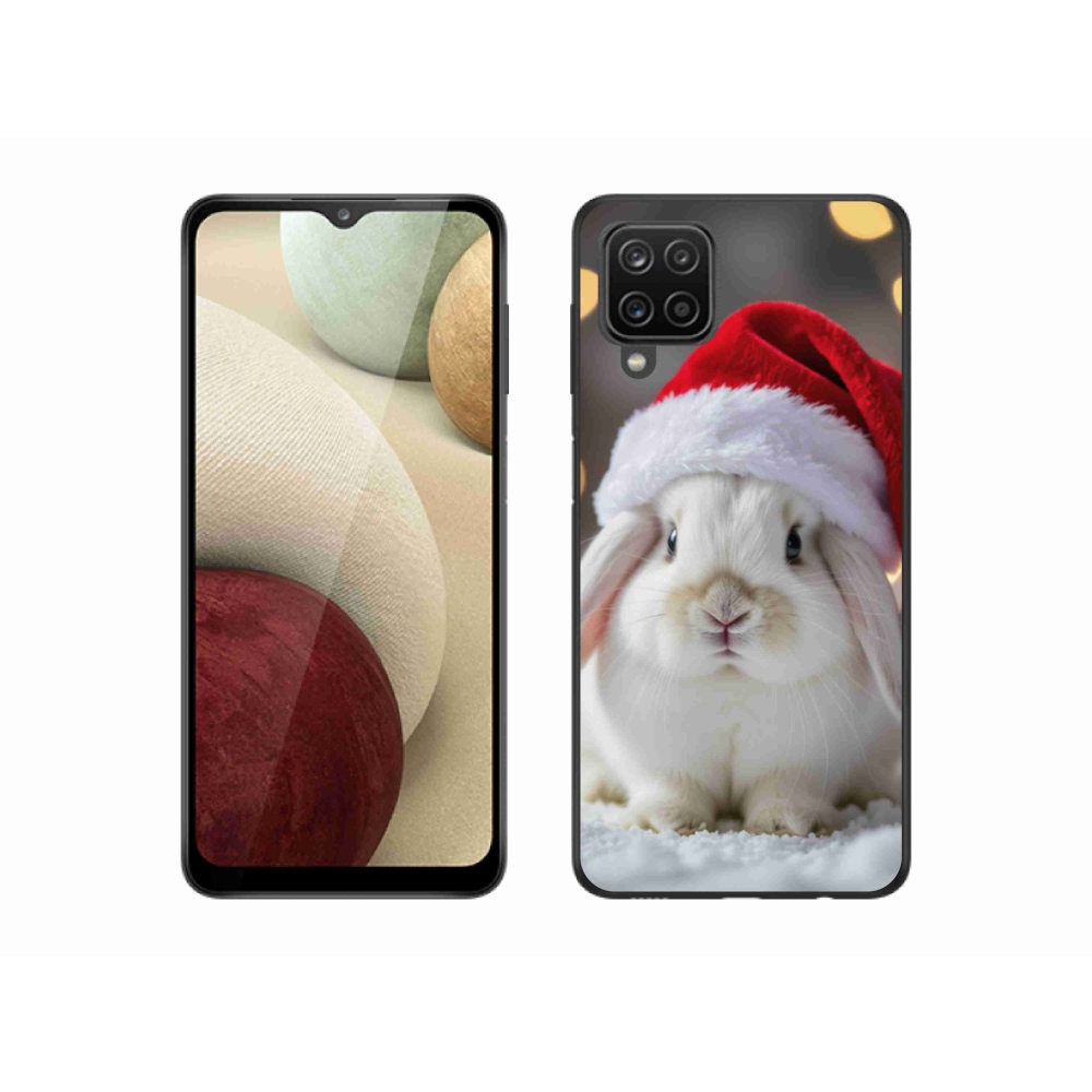 Gél borítás mmCase Samsung Galaxy M12 készülékhez - karácsonyi nyuszi