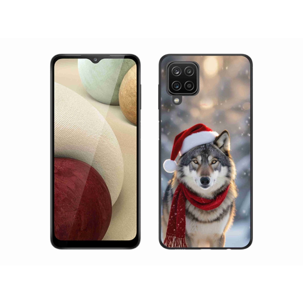 Gél borítás mmCase Samsung Galaxy M12 - Karácsonyi farkas