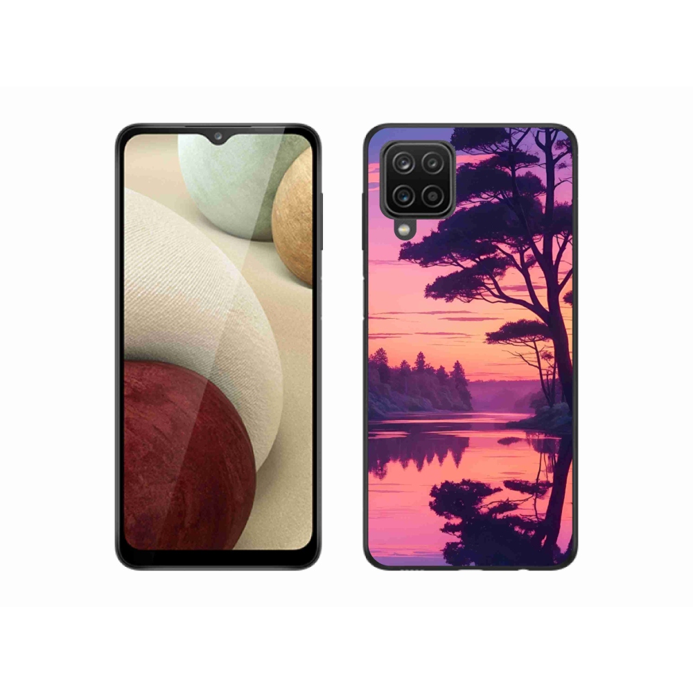 Gél borítás mmCase Samsung Galaxy M12 készülékhez - naplemente a tó felett