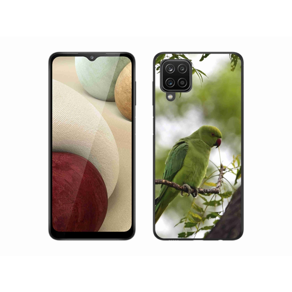 Zselés borítás mmCase Samsung Galaxy M12 készülékhez - zöld papagáj