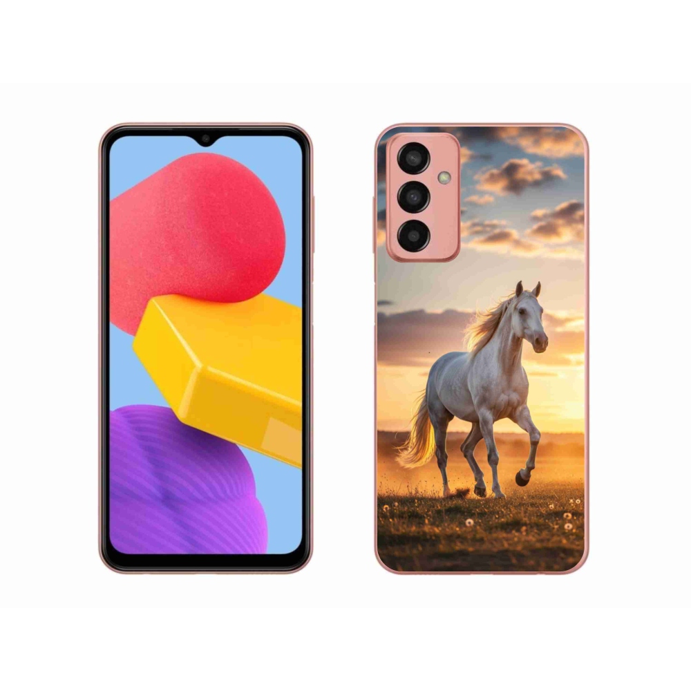 Gél borítás mmCase Samsung Galaxy M13 - futó fehér ló 2
