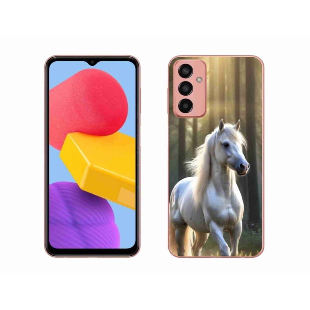 Zselés borítás mmCase Samsung Galaxy M13 - fehér ló 3