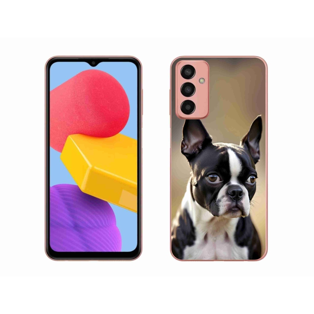 Gél borítás mmCase Samsung Galaxy M13 készülékhez - Boston Terrier
