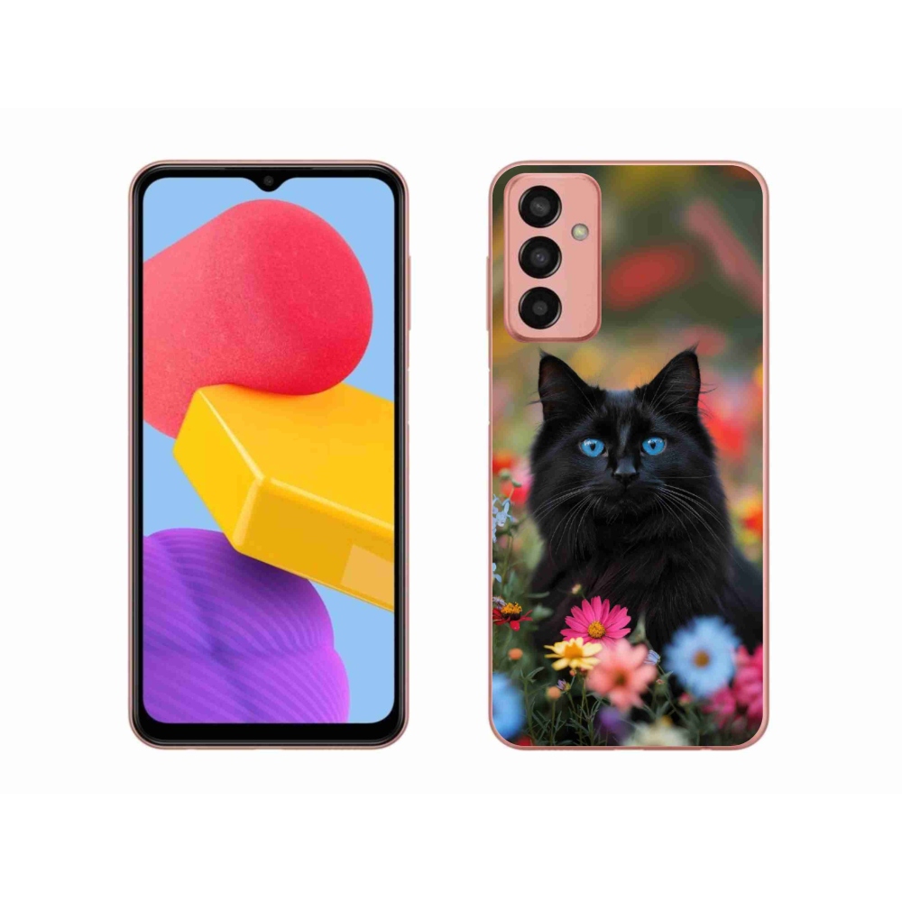 Gél borítás mmCase Samsung Galaxy M13 - fekete cica 4