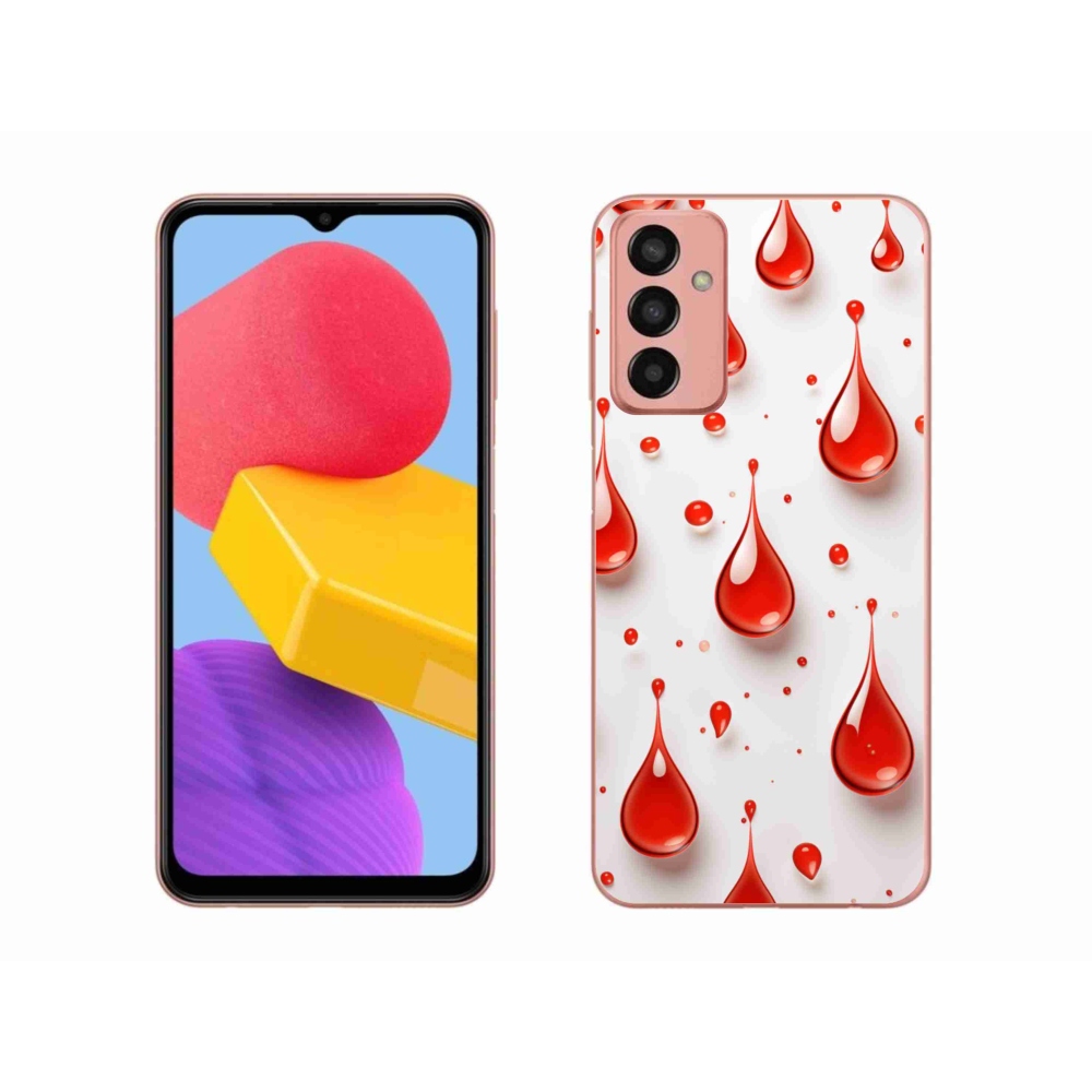 Zselés borítás mmCase Samsung Galaxy M13 készülékhez - piros cseppek