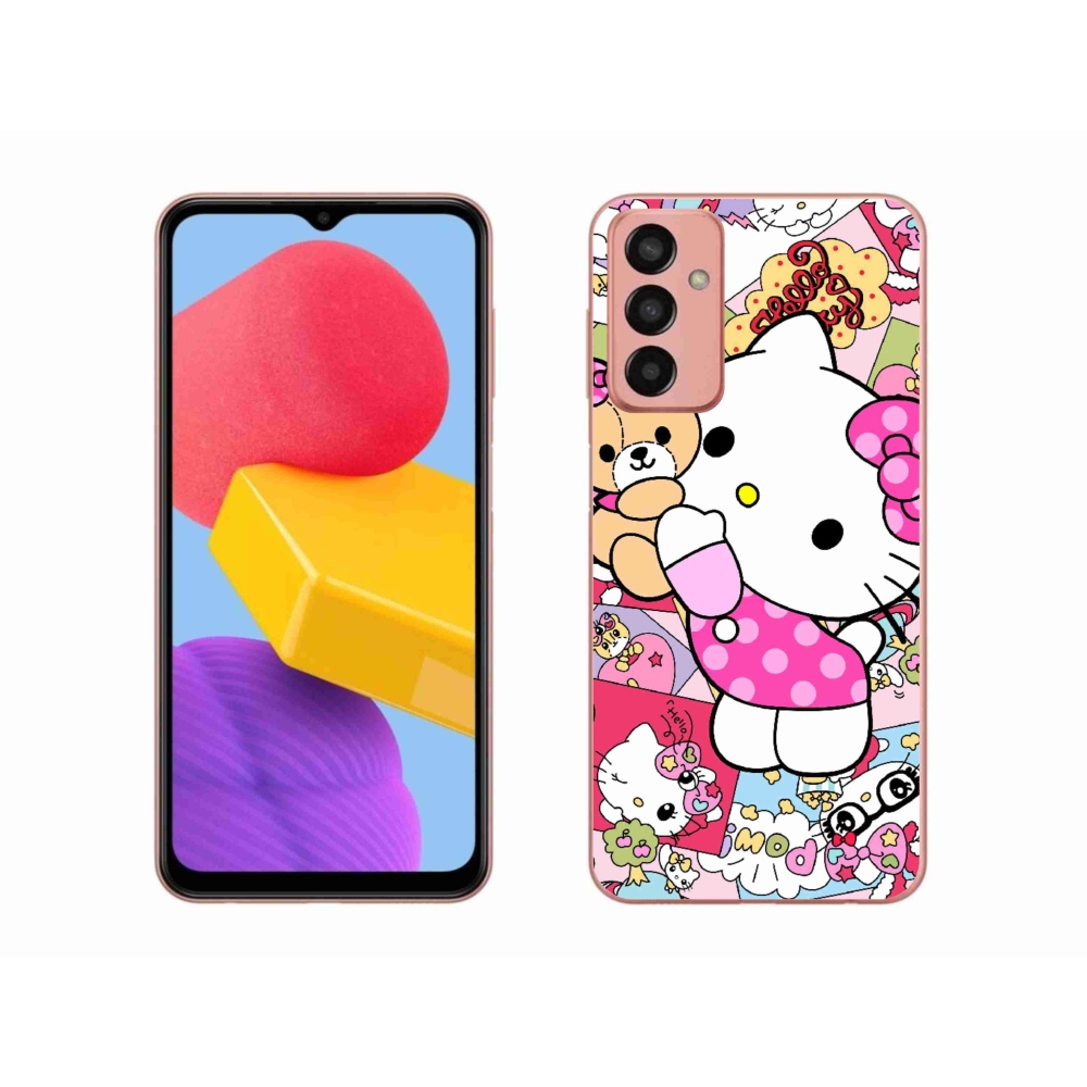 Gél borítás mmCase Samsung Galaxy M13 készülékhez - aranyos cica