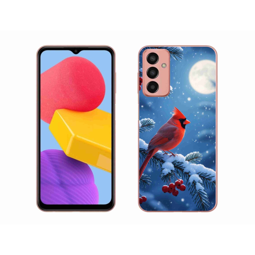 Zselés borítás mmCase Samsung Galaxy M13 készülékhez - kardinálpiros színű