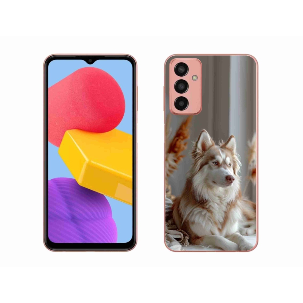 Gél borítás mmCase Samsung Galaxy M13 készülékhez - csendes szibériai husky