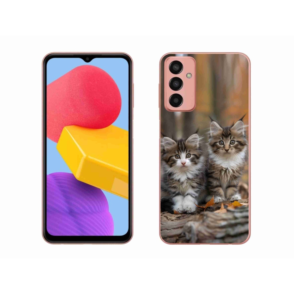 Zselés borítás mmCase Samsung Galaxy M13 - cat duo 3 számára
