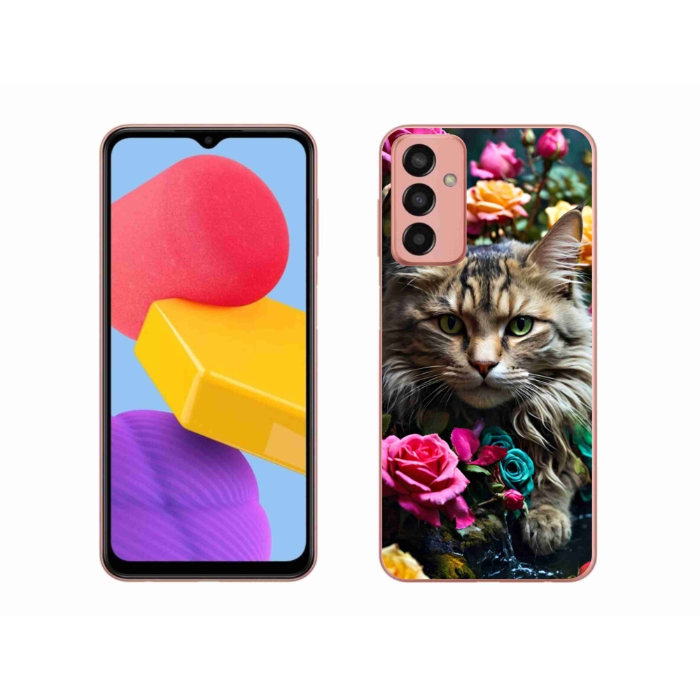 Zselés borítás mmCase Samsung Galaxy M13 készülékhez - macskaszem nézet 2