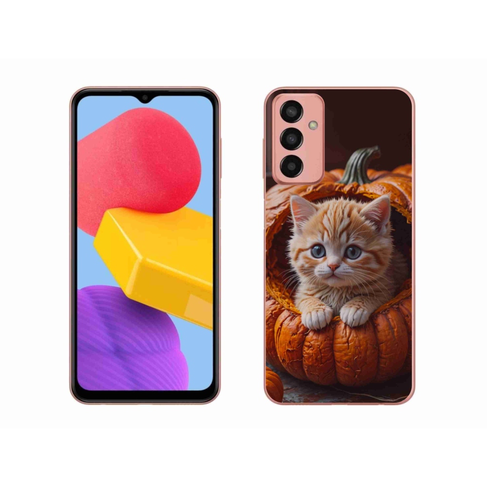 Gél borítás mmCase Samsung Galaxy M13 készülékhez - cica és tök 2