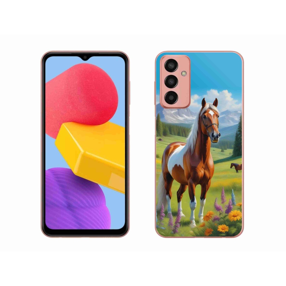 Zselés borítás mmCase Samsung Galaxy M13 készülékhez - ló a réten